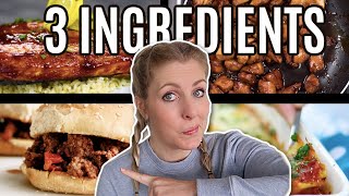 10 EASY 3 Ingredient Dinner Ideas [upl. by Weber52]