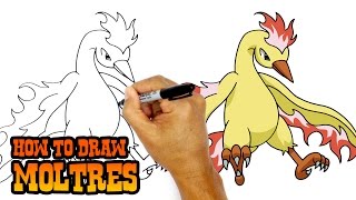 How to Draw Moltres  Pokemon [upl. by Fusuy315]