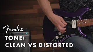 Clean vs Distorted Tone  Fender [upl. by Naahsar]