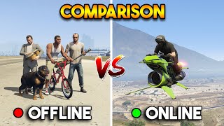 GTA 5 VS GTA ONLINE [upl. by Avahc830]