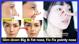 7 New Nose Exercises reshape big nose and Lose nose fat Fix pointy nose and get nose tip up [upl. by Lari428]