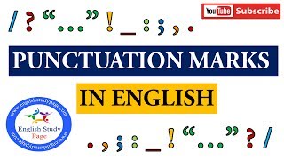 Punctuation Marks in English [upl. by Enihpets]