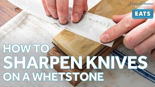 How to Sharpen a Knife on a Whetstone [upl. by Aekerly]