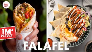 Falafel Recipe  Falafel Shawarma  Hummus  Falafel Wrap  HomeMade Tahini  Chef Sanjyot Keer [upl. by Yerd]