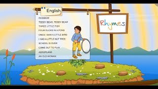 English UKG Rhymes for Kids  Top 10 Rhymes  Teddy Bear  For UKG by BookmanIndia [upl. by Akirre]