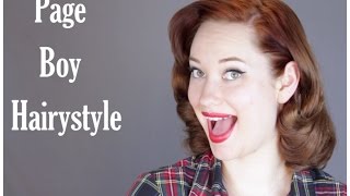 How to Page Boy Hairstyle The Rachel Dixon Vintage Tutorial Pinup [upl. by Deaner]