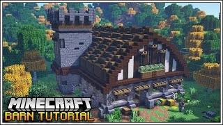 Minecraft 116  Ultimate Minecraft Barn Tutorial How to Build [upl. by Nytsirt385]