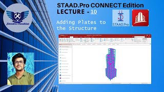 Staad Pro Connect Edition  10 Adding Plates to Structure [upl. by Fifine]