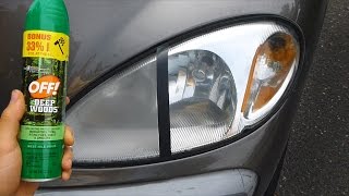 Using Bug Spray to Clean Headlights WARNING [upl. by Elmo106]