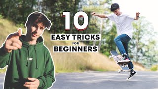 10 Beginner Longboard Tricks YOU Should Try [upl. by Notyarb]