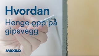 Hvordan henge opp på gipsvegg [upl. by Huntington]