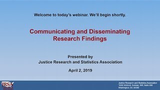 Communicating and Disseminating Research Findings [upl. by Buell]