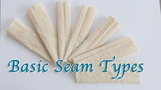 7 Seam Types and How to Make it Sewing Lesson for Beginner 3 [upl. by Akemaj]