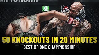 ONE Championship 50 Knockouts In 20 Minutes [upl. by Ileana244]