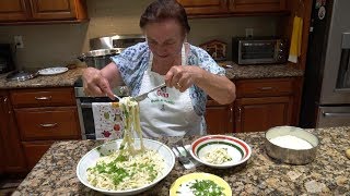 Italian Grandma Makes Fettuccine Alfredo [upl. by Olpe721]