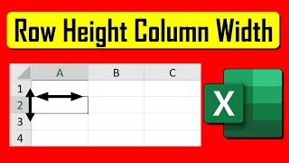 How to Change Row Height and Column Width in Excel [upl. by Peppy]