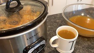 Slow Cooker Beef Bone Broth Recipe [upl. by Hugo876]