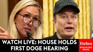 WATCH LIVE Marjorie Taylor Greene Leads First Congressional DOGE Hearing [upl. by Yremogtnom]