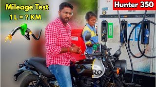 Royal Enfield Hunter 350 Mileage Test  Ground Clearance Test  Q amp A [upl. by Kcirednek]