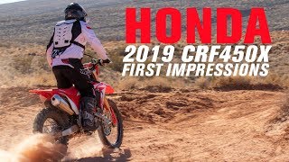 2019 Honda CRF450X  First Impressions [upl. by Li997]