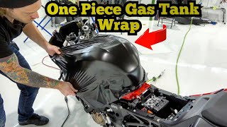 DETAILED Motorcycle Gas Tank Wrap In ONE Piece [upl. by Florinda871]