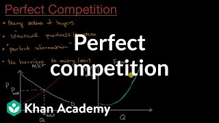 Perfect competition  Microeconomics  Khan Academy [upl. by Adianes]