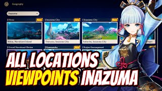 Viewpoints Inazuma all Locations  Genshin Impact 20 [upl. by Athal]