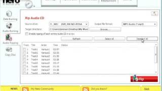 How to Convert an Audio CD to MP3 files using Nero [upl. by Gertrud]