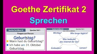 Goethe Zertifikat A2 Sprechen  German Speaking Exam A2 [upl. by Ahsienek]