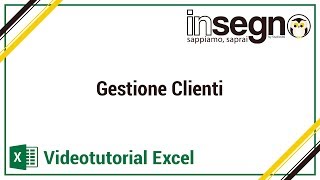 Excel  gestione clienti [upl. by Stewart967]