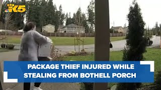 Package thief injured while stealing from Bothell porch [upl. by Ybrik731]