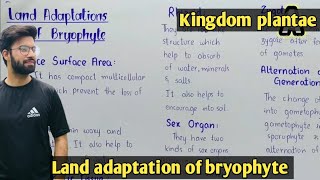 The land adaptation of bryophyte  Class 11 Biology [upl. by Einahpet]