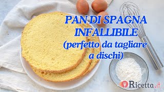 Pan di Spagna la ricetta infallibile perfetto da tagliare a dischi e farcire  Ricettait [upl. by Rojas]