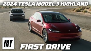 2024 Tesla Model 3 Highland First Drive  MotorTrend [upl. by Boaten]