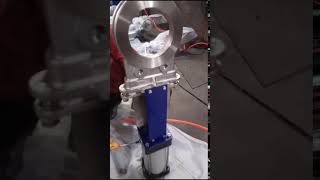 Pneumatic knife gate valve switch test [upl. by Acinehs]