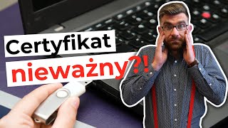 Podpis kwalifikowany Weryfikacja podpisu NIEPOPRAWNEGO  NIEWAŻNY CERTYFIKAT podpisujący [upl. by Hak]