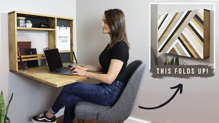 How To Build A Fold Down Wall Desk  DIY Murphy Desk [upl. by Jemmie]