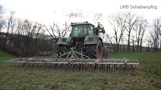 Gras striegeln  Fendt  Joskin LWB Scheibenpflug [upl. by Aserat]