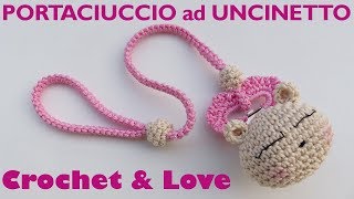 Tutorial Portaciuccio ad uncinetto  spighetta romena [upl. by Conti]