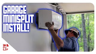 Ductless Mini Split Install IN MY GARAGE  AC amp Heating System [upl. by Akcirderf58]