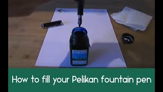 Filling a Pelikan fountain pen [upl. by Airdnas]