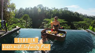 WE STAYED IN MOST ROMANTIC VILLA IN UBUD WITH INFINITY POOL [upl. by Odessa]