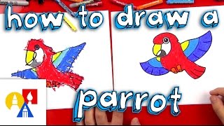 How To Draw A Cartoon Parrot [upl. by Juliet295]