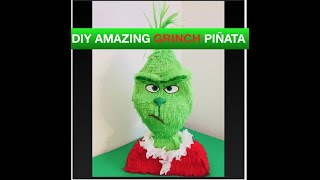 How to make THE BEST GRINCH PIÑATA Como hacer la mejor PIÑATA DEL GRINCH [upl. by Leruj]