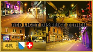 Night Walk In The RedLight District Zurich Switzerland  Langstraße Zurich  Zurich Soft Lockdown [upl. by Caro555]