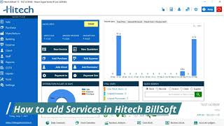 How to add Services in Hitech Billing Software in English [upl. by Ninnetta]