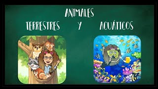 Animales terrestres y acuáticos 🦒🐘🐳🐙 [upl. by Leiahtan]