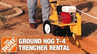 Ground Hog 18 in Trencher  The Home Depot Rental [upl. by Ennyrb]