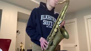 Buescher True Tone Tenor Saxophone Play Test [upl. by Marnie649]