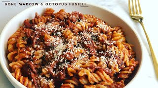 Fusilli Braised Octopus with Bone Marrow Recipe  ASMR [upl. by Call]